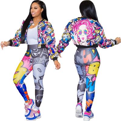 China Plus Size Women's Coats Fashion Anime Cartoon Girl Printed Zipper Women's Short Jacket Women's Clothing Blazers Ladies for sale