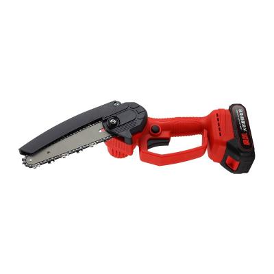 China Portable 6 Inch Electric Chain saws Cutting Concrete Cordless Lithium Battery Powered Mini Chain Saw Blade Chainsaw for sale