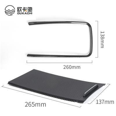 China ABS Plastic For Buick Lacrosse Car Sliding Blind Strip Flaps Cup Holder Roll Cover Armrest Box Storage Plating Trim Ring 2009-2013 for sale