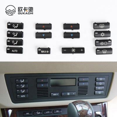 China ABS Car A/C Heater Climate Temperature Control Push Button Air Condition Key Cap Climate Control Cover For BMW 5 Series E39 X5 E53 for sale