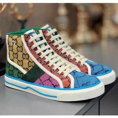 China Designer Shoes Famous Brand High Quality Walking Shoes Cushioning For Men And Women Rhyton Canvas Shoes Ladies Luxury Multicolor Sneakers for sale