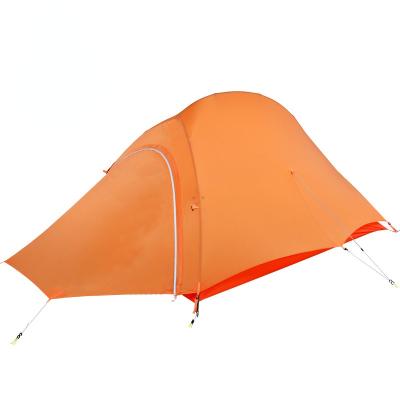 China Trigone / V-type ground double super lightweight nylon silicon windproof nail professional and waterproof coated tent for camping for sale