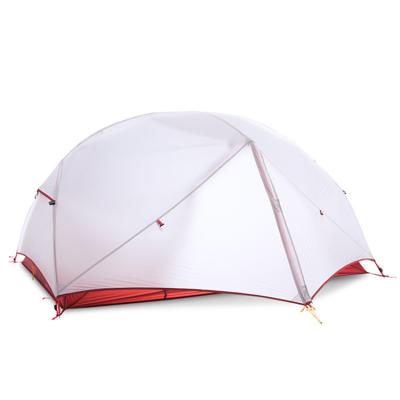 China Trigon / V-Type Ground Double Layer 150D Professional Outdoor Rainproof Oxford Cloth Camping Tent Aluminum Nail Poles Couple Double Travel Tent for sale