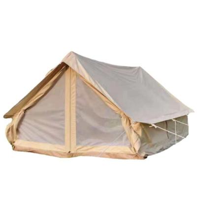 China Large Oxford Cotton Pyramid Tent Extended House Type Outdoor Indian Fabric Camping Rainproof Picnic Tent for sale