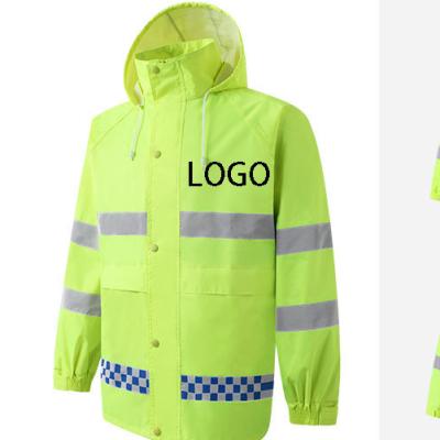 China Rain Orange Reflective Vest Clothing Safety Vest Water Proof Reflection Vest Safety Waterproof Jacket for sale