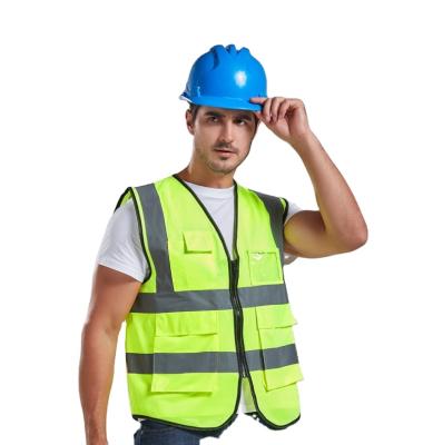 China Wear Resistant Safety Vest With Reflective Stripes , Bright Pockets Safety Reflective Vest for sale