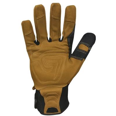 China Leather Mechanical Gloves OEM Shock Absorption Occupational Safety Finger-dividing Protective Gloves for sale