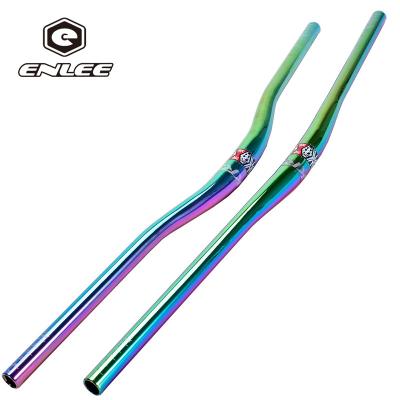 China BMX Enlee MTB Bicycle Colorful Handlebar 31.8mm*800mm AM XC Sloped CAD Rainbow Racing Bike Handlebar for sale