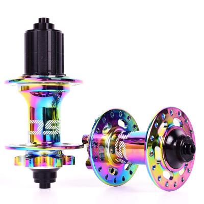 China Disc Brake Mount Rainbow Bicycle Hub 32 Holes Bike Hubs Disc Brake Aluminum Alloy Front Rear Bicycle Hubs for sale