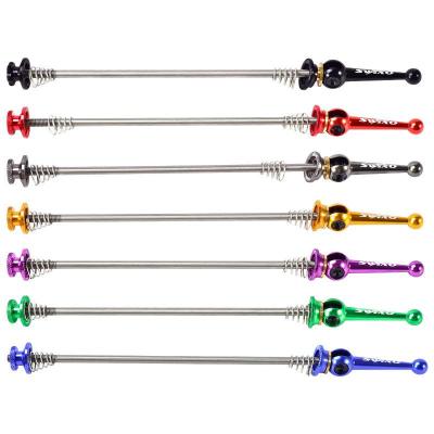 China Light Weight 1 Pair MTB Bike Wheel Hub Quick Release Titanium Alloy Bicycle Skewer Front Rear Axle Skewer 49g for sale