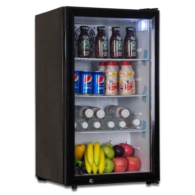 China 98L COMPRESSOR Single Glass Door Mini Bar Beer Beverage Showcase SC-98 for sale