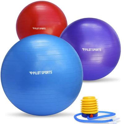 China Gym fitness training exercise ball yoga fitness pilates ball PVC smooth yoga ball for sale