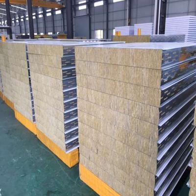 China PPGI Fireproof Kiln Rock Wool Sandwich Panel for sale