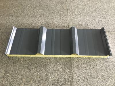 China O ferro Grey Color Sandwich Panel Fireproof passa o painel de Grey Color Rock Wool Sandwich para o telhado à venda