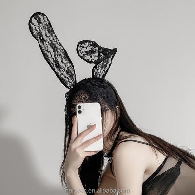 China Hot Sexy Bandage Women Ears Rabbit Veil Lace Nightgown Sexy Underwear for sale