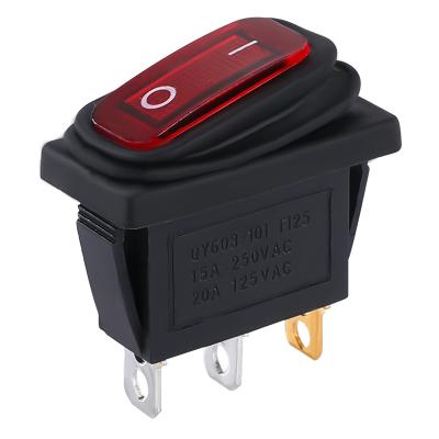 China waterproof rocker switch with red light rocker switch for sale