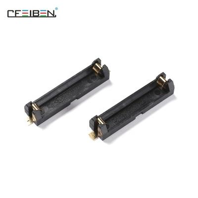 China Wire Leads Black 150mm Small Security 18650 Single Dry Battery Holder for sale