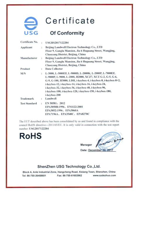 RoHS - Beijing Landwell Electron Technology Co.,Ltd.