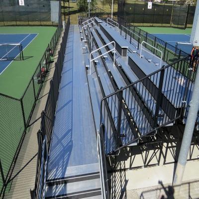 China Customized Large School Aluminum Grandstand Fixed Seating Bleachers For Football Field for sale