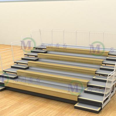 China grandstand for sports jupiter indoor wooden retractable bleachers for sale movable telescopic grandstand for sale