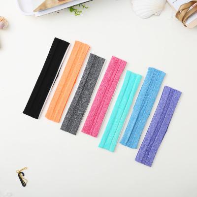 China 2019 popular fashionable sport elastic yoga sports women yoga hair band ladies sweat running headband solid color for sale