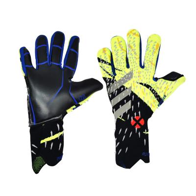 China No finger protection 2022 design new can be customized wholesale adult emulsion goalkeeper glove train soccer goalkeeper gloves for sale