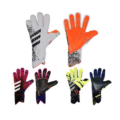 China 2022 Finger Protection Latex Soccer Goalkeeper Glove Not Thickened Professional Football Gloves No Finger Protection Adults Training for sale