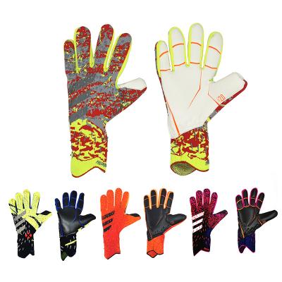 China No finger protection kids professional child/adult wearable double soccer goalkeeper gloves soccer gloves goalkeeper gloves anti-skid protect for sale