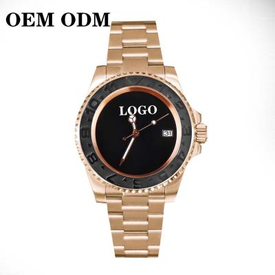 China New Date OEM ODM 3A NH35 Customized Watch Automatic Movement PVD Plated Stainless Steel With Sapphire Glass Solid 316L Stainless Steel for sale