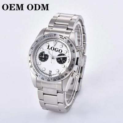 China Luxury Custom Made 316L Stainless Steel Case Quartz Battery Japan VK64 Water Resistant OEM ODM 3A Watch Mineral Glass Mirror for sale