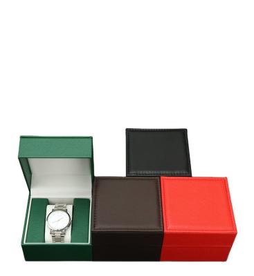 China Custom Creative Leather Box Flip Leather Watch Box OEM ODM PU Watch Storage Display Storage Display Packaging Box Leather Gift Box for sale