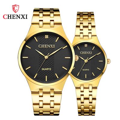 China Luxury Fashion Tops Day/Date Couples Watch Waterproof Stainless Steel Quartz Watch Ladies Formal Watch for sale