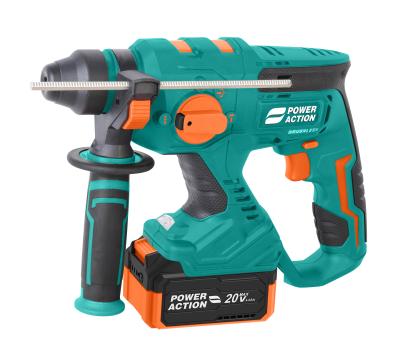 China Brushless Power Action 20V Hammer SDS Cordless Rotary Plus Rotary With 2.0A 4.0A for sale