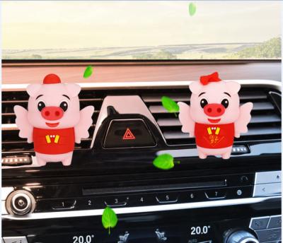 China 2019 Hot Selling Promotion Gifts Car Air Freshener Diffuser Air Freshener Duct Clips,Cartoon Mini Pig Design Car Freshener cute mini for sale