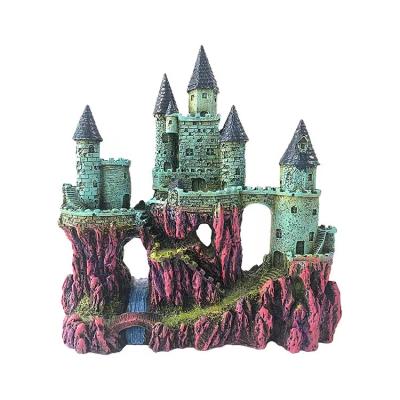 China Europe Aquarium Decoration Castle Fish Tank Ornaments Resin Castle Decorations for sale