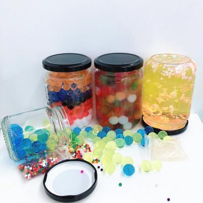 China DIY Toy Wholesale Stocked DIY Heat Resistant Recycled Clear Glass Mason Jar Set for sale