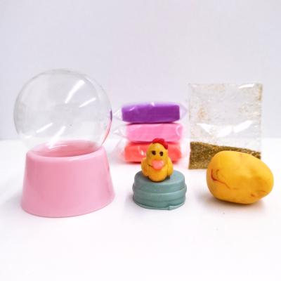 China Europe Making Clay Figure Hand Crafted Empty 45mm DIY Toys Snow Globe Kit For Kids for sale