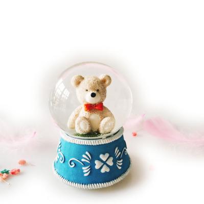 China Wholesale Europe 80mm Snowball Music Box Polar Bear Snow Globe For Best Friend for sale