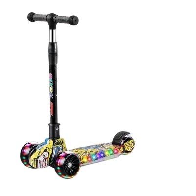 China Outdoor sports riding kids scooter graffiti wheel baby kids foldable flashing scooter for sale for sale