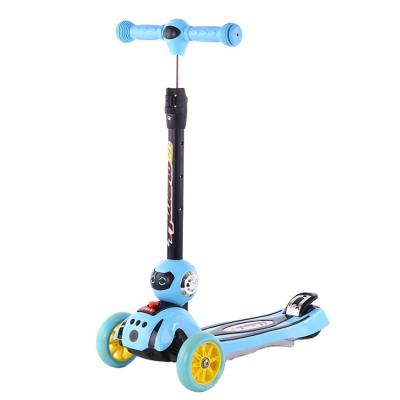 China Handlebar Height Adjustable Factory Direct On 3 Folding Wheels Children Kids Pedal Kick Scooter for sale