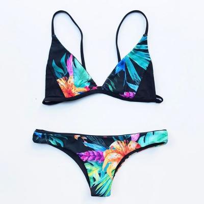 China Breathable Hot Custom Logo Printed Factory Price Fashion Latest teenage girls child models swimwear xxxcuff u for sale