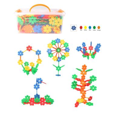 China PE Leaves Snowflakes Building Block Toy Educational Toys DIY Plastic Children Cpsia ASTM EN71 2 to 4 Years 5 to 7 Years Old for sale