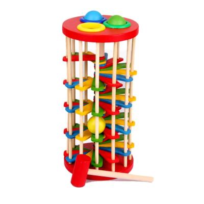 China Wooden Knocking Ball Educational Toys Wooden Toys For Children Learning Coordinated Eye And Hand Movements Toy Tool for sale