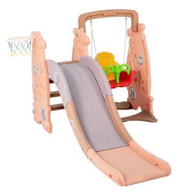 China Plastic Indoor Slide Plastic Playground New Design Kids With Swing for sale