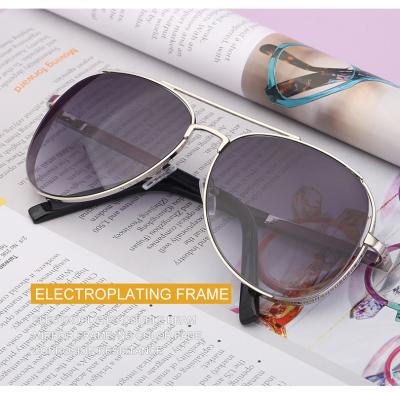 China Ladies Fashion Sunglasses Men's Sunglasses Retro Flying Sunglasses Metal Frame Sunglasses Shape Glass Gafas Sol mujer for sale