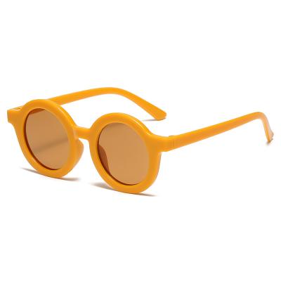 China Fashion New Jelly Color Children Round Frame Sunglasses Fashion Cute Children's Sunglasses for sale