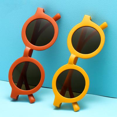 China New fashion children's sunglasses retro anti-ultraviolet children's sunglasses frame fashion round baby sunglasses for sale