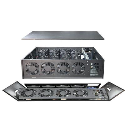 China With Fan Wholesale 2000w 2500w 3300w 8 Gpu Computer Case Frame 8 Gpu Computer Server Chassis for sale