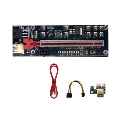 China Aluminum Alloy + Newest V011 PRO Pcie PCI Riser 011S Express Plus ABS For Video Card PCI-e 1x To 16x Riser Card Dual 6pin With With 12 Leds for sale