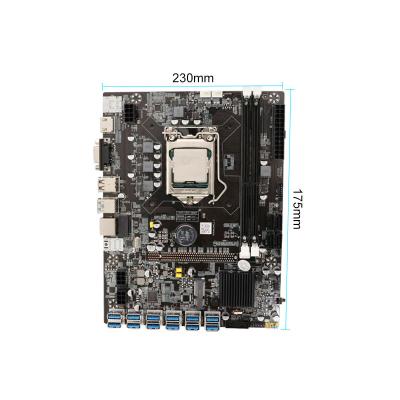 China New 12USB B75 ATX desktop motherboard with CPU instead of 12GPU B250 EXPERT LGA 1155 motherboard DDR3 desktop motherboard for sale